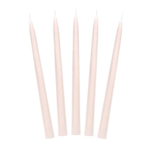 Candele pastello in cera 24 cm color nudo