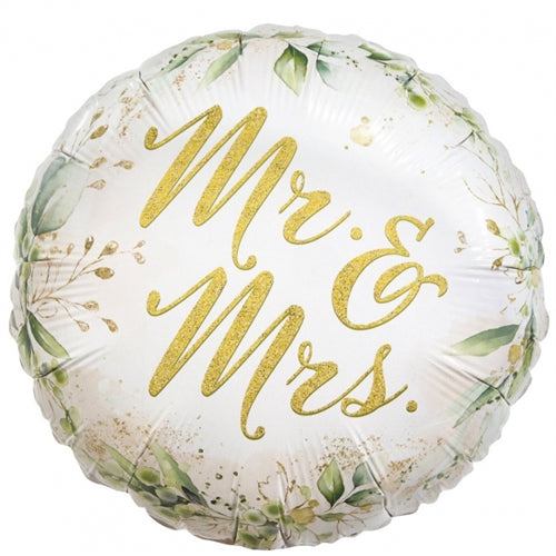 Mylar matrimonio mr. & mrs. 18"