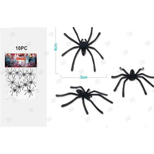 Ragni neri decorativi halloween – 10 pezzi