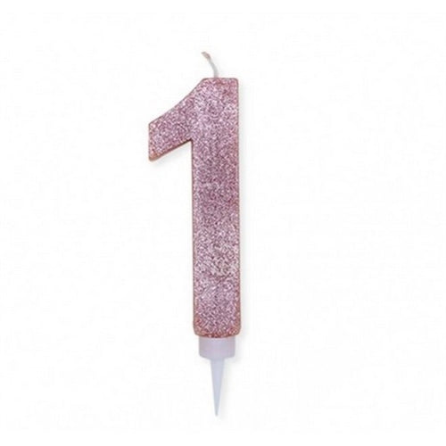 Candelina glitter fuxia 14 cm