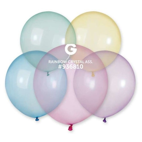 Palloncino 19" g150 rainbow crystal 25 pz