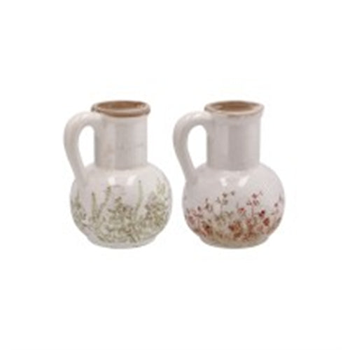 Brocca in ceramica salas 2 colori 15 x 13 h. 18 cm