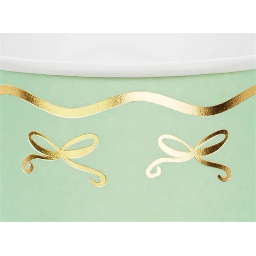 Bicchieri con stampa fiocco, miste, 220 ml (1 punto / 6 pezzi)