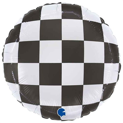 Palloncino in foil 18" scacchiera "checkerboard"