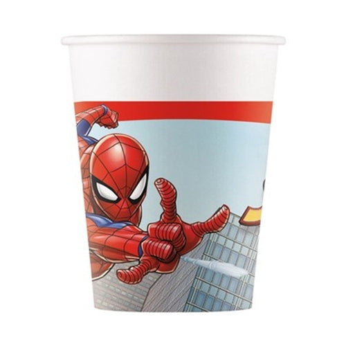 Bicchiere spiderman carta 8 pz 200 ml