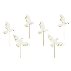 Cake topper colomba 14,5 cm 6 pz