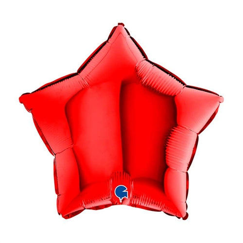 Palloncino foil stella rosso 18"