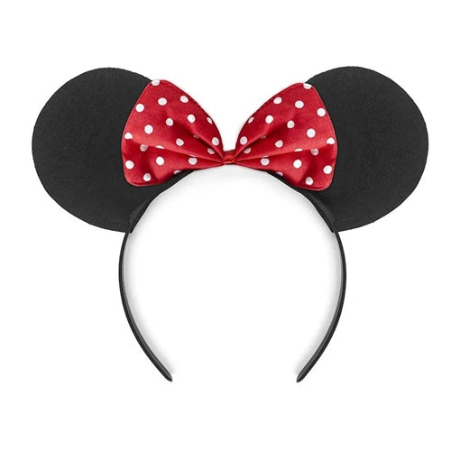 Fascia per capelli mouse, nera e rossa