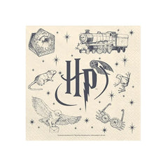 Tovaglioli di carta harry potter, 33x33 cm, beige