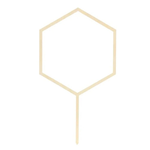 Cake topper legno esagono 24 cm