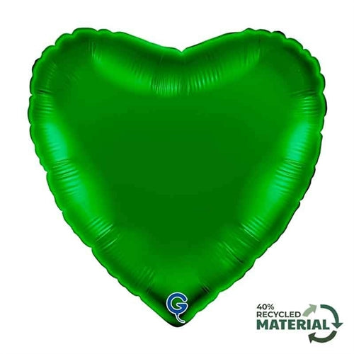 Palloncino in foil 18" cuore verde "green"