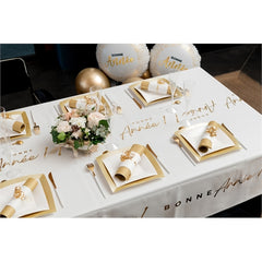 Piatti quadrati oro – 23 × 23 cm – 10 pz