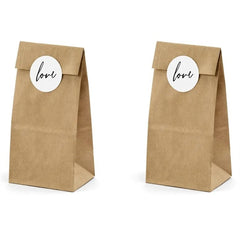Sacchetti per dolcetti, carta kraft (1 punto / 6 pezzi)