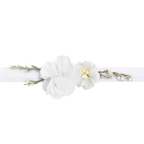 Bouquet da polso con fiori, bianco