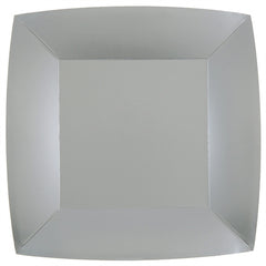 Piatto quadrato grande, argento,23 x 23 cm,
confezione da 10