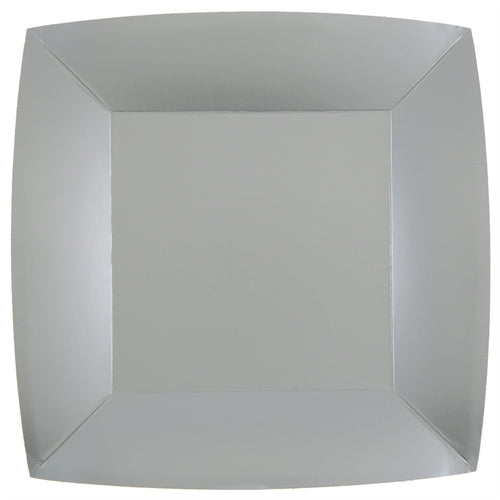 Piatto quadrato grande, argento,23 x 23 cm,
confezione da 10