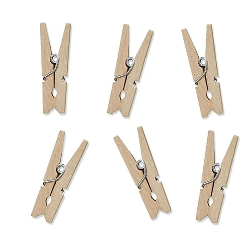 Mollette in legno, legno naturale (1 confezione / 10 pz.)