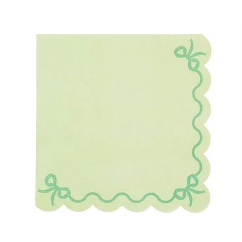 Tovaglioli con volant e fiocchi, 33x33 cm,  (1 confezione / 12 pezzi)