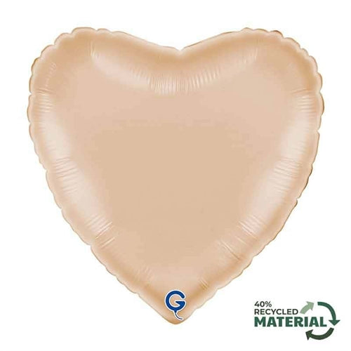 Palloncino in foil 18" cuore cipria satinato