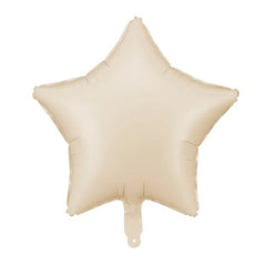 Palloncino in foil a forma di stella, 48 cm, beige