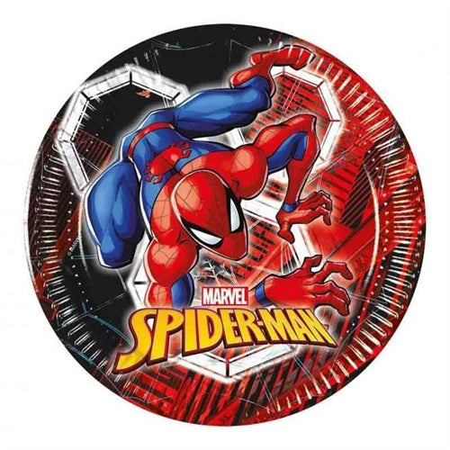 Piatto di carta 20cm spider-man "world of webs" 8pz