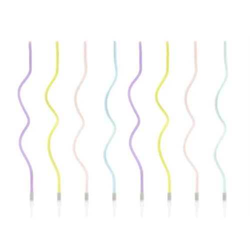 Candele di compleanno ricciolo, mix, 14cm