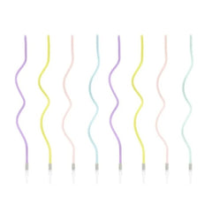 Candele di compleanno ricciolo, mix, 14cm
