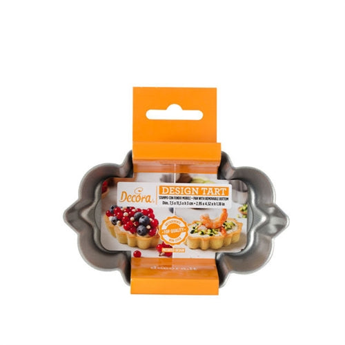 Stampo crostata ovale 7,5 x 11,5 x 3 h cm antiaderente