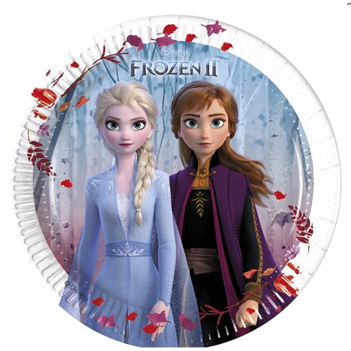 Piatto in carta frozen ii 20 cm 8 pz