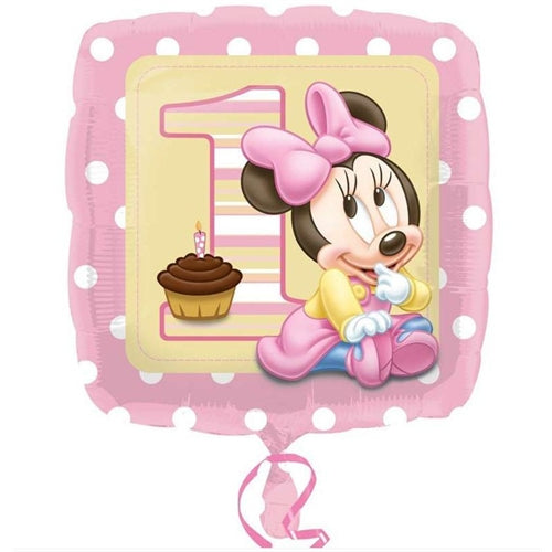 Mylar primo compleanno minnie baby 18"
