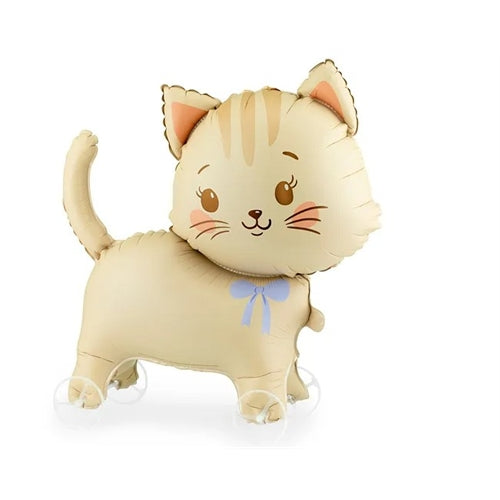 Palloncino in foil gatto su ruote, 61x65 cm, mix
