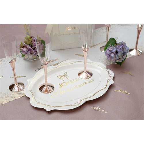 Flûte da champagne rosa gold – 6 pz