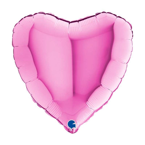 Palloncino in foil 18" cuore fucsia "hot pink"
