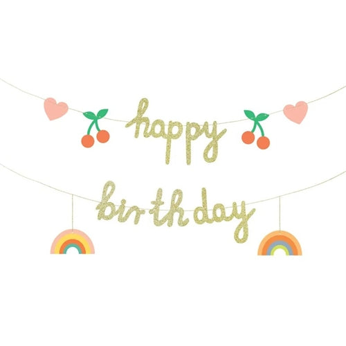Striscione buon compleanno, mix, 100x18 cm