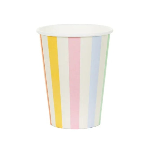 Bicchieri a righe, 400 ml, misti (1 confezione / 6 pezzi)