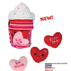 Cupcake 25 cm con 3 mini cuoricini