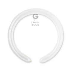 Palloncino 2" modellabile d4 trasparente 000 gemar 100pz