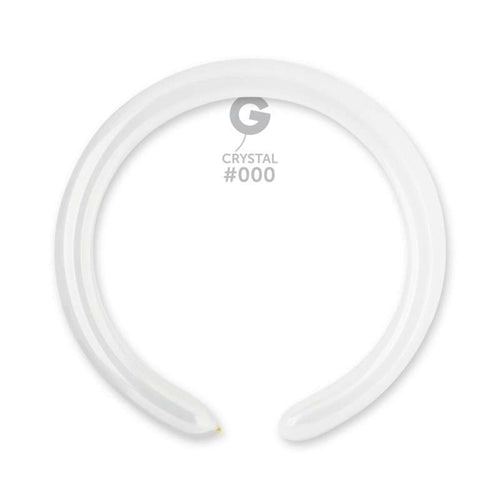 Palloncino 2" modellabile d4 trasparente 000 gemar 100pz