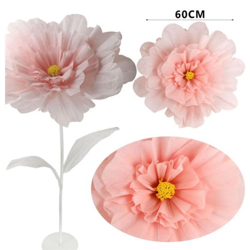 Fiore h. 130 cm l. 60 cm peonia in carta