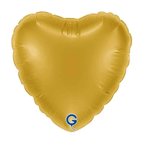 Palloncino in foil 18" cuore oro chiaro "gold"