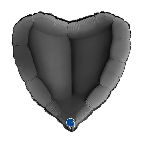 Palloncino in foil 18" cuore nero