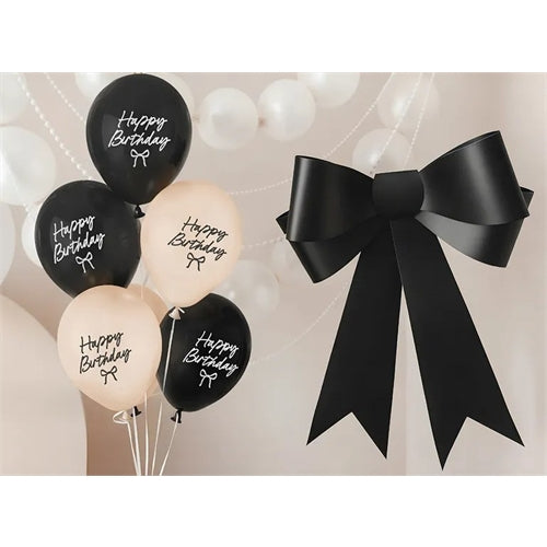 Palloncini resistenti happy birthday bows, 30 cm, mix (1 confezione / 6 pezzi)
