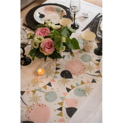 Runner da tavola party multicolor & gold – 30 cm × 5 m
