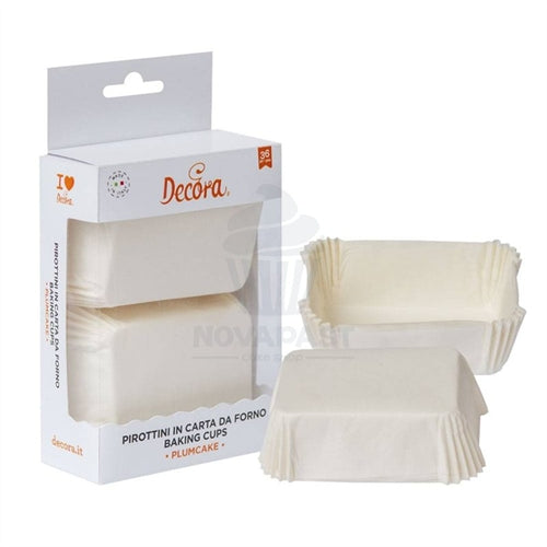 Pirottini plum cake 80x50x32 mm bianco 36 pz