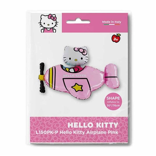 Palloncino in foil 37" super shape hello kitty "airplane pink"