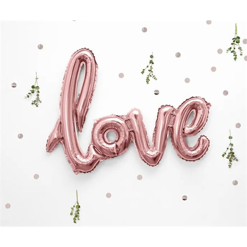 Palloncino foil love, 73x59cm, oro/rosa