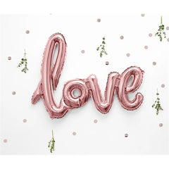 Palloncino foil love, 73x59cm, oro/rosa