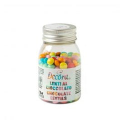 Mini lenti di cioccolato latte 80 gr arcobaleno