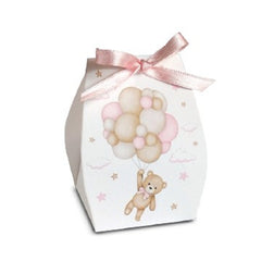 Scatolina sacchetto orsetto con palloncini 6x5x8 cm