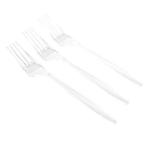 Forchette in plastica riutilizzabile 18 cm 10 pz
